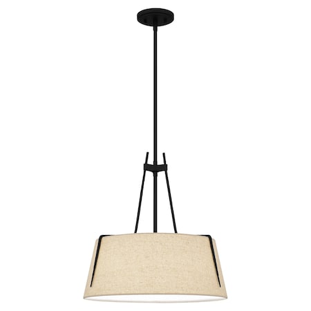 Quoizel Leona 3-Light Matte Black Pendant LOA2818MBK